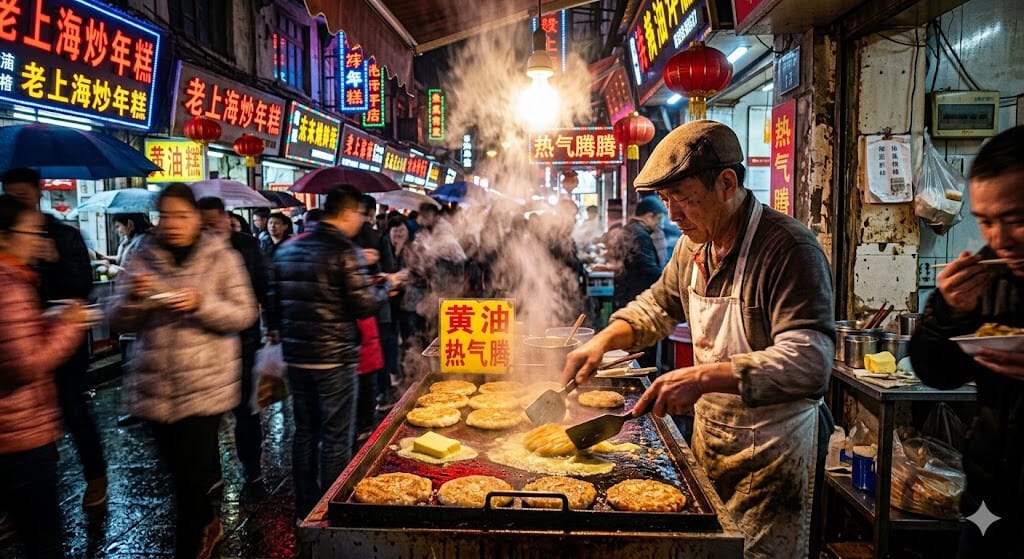상하이 버터떡, 상하이 라이스 케이크, 버터떡 만들기, 버터떡 레시피, 상하이 여행 맛집