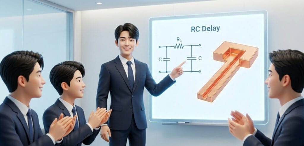 RC 딜레이, RC DELAY, 반도체 배선 공정, 신호 지연, 정전용량