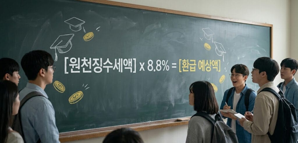 대학원생, 비상금, 세금환급, 생활비, 8.8%